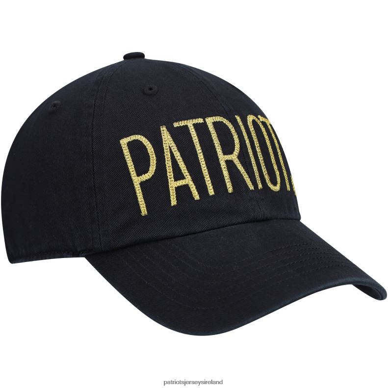 Patriots Jersey Women 47 Black Shimmer Text Clean Up Adjustable Hat 8226D2279 Accessories