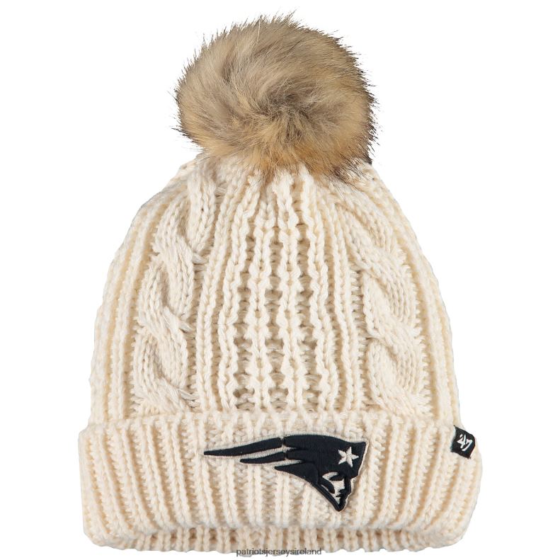 Patriots Jersey Women 47 Cream Meeko Cuffed Knit Hat 8226D2272 Accessories