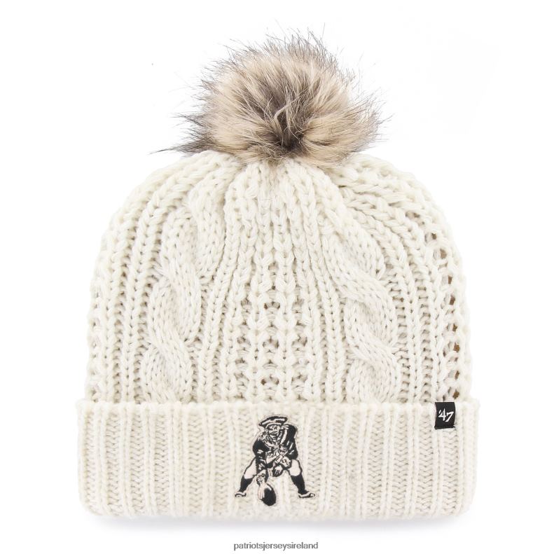 Patriots Jersey Women 47 Cream Meeko Historic Logo Cuffed Knit Hat 8226D2287 Accessories