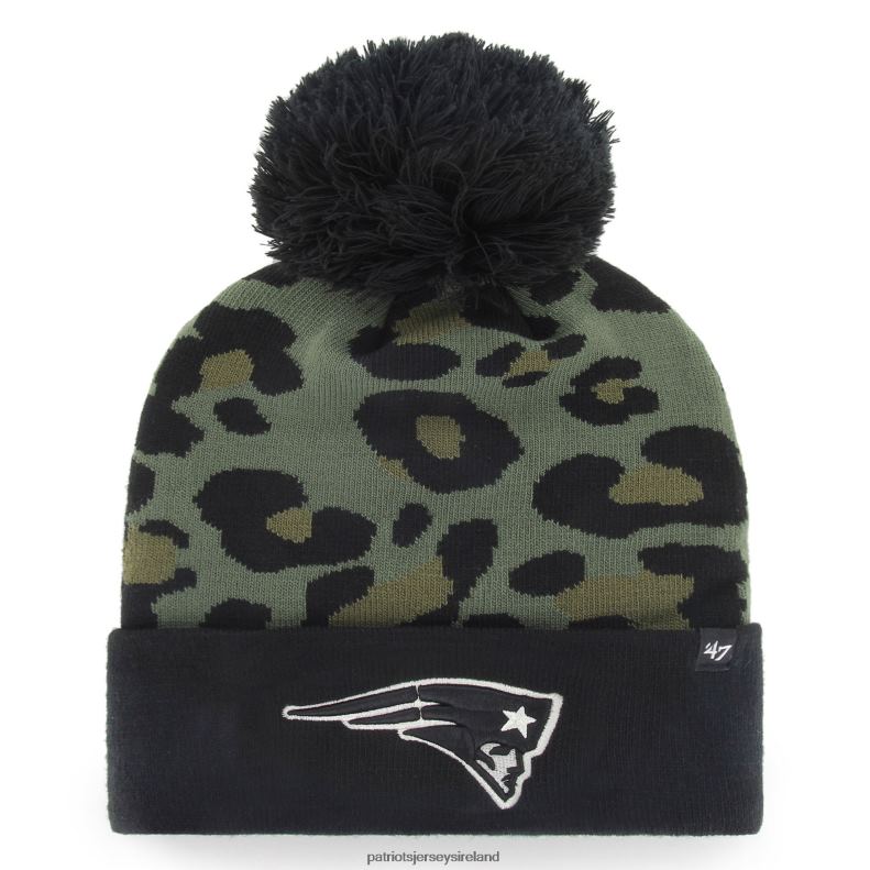 Patriots Jersey Women 47 Green/Black Bagheera Cuffed Knit Hat with Pom 8226D2291 Accessories