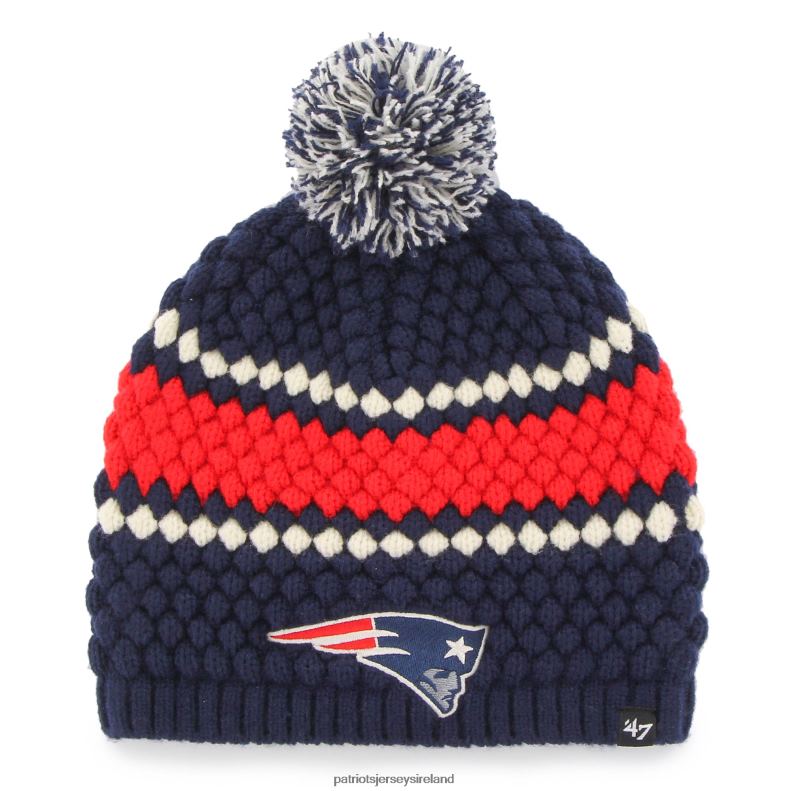 Patriots Jersey Women 47 Navy Leslie Beanie with Pom 8226D2309 Accessories