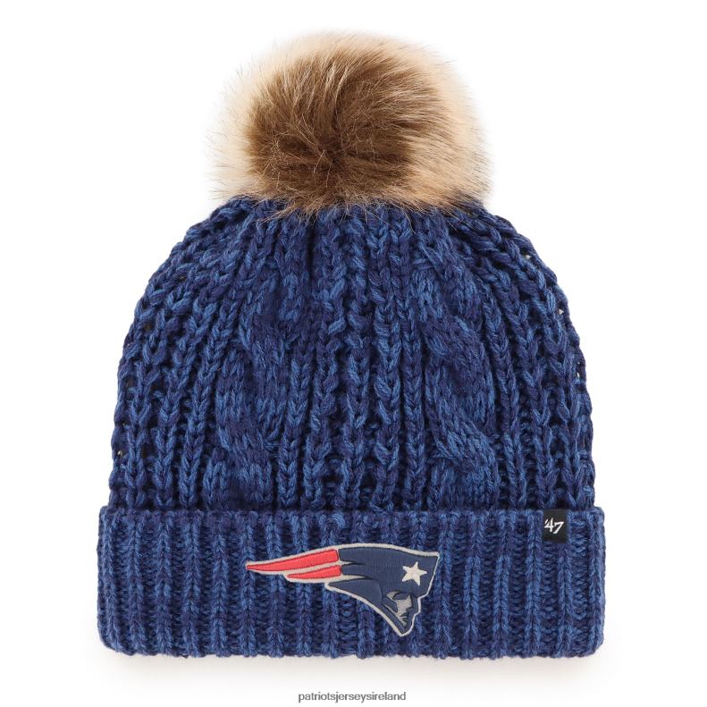 Patriots Jersey Women 47 Navy Logo Meeko Cuffed Knit Hat with Pom 8226D2294 Accessories