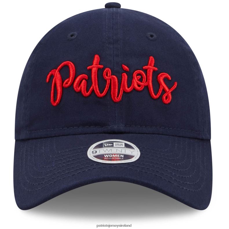 Patriots Jersey Women New Era Navy Script 9TWENTY Adjustable Hat 8226D2265 Accessories