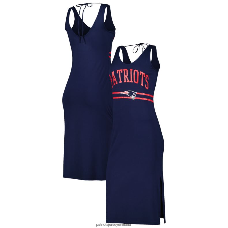 Patriots Jersey Women G-III 4Her by Carl Banks Navy Training V-Neck Maxi Dress 8226D2219 Clothing