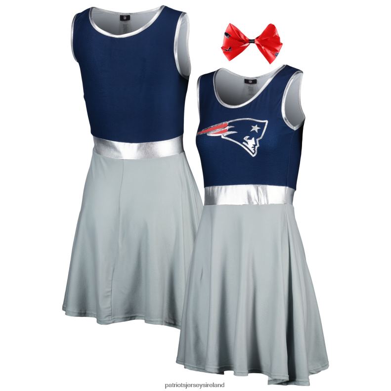 Patriots Jersey Women Navy/Gray Game Day Costume Dress Set 8226D2223 Clothing