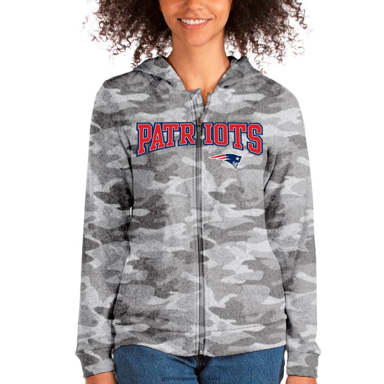 Patriots Jersey Women Antigua Camo Wordmark Absolute Full-Zip Hoodie 8226D2407 Clothing
