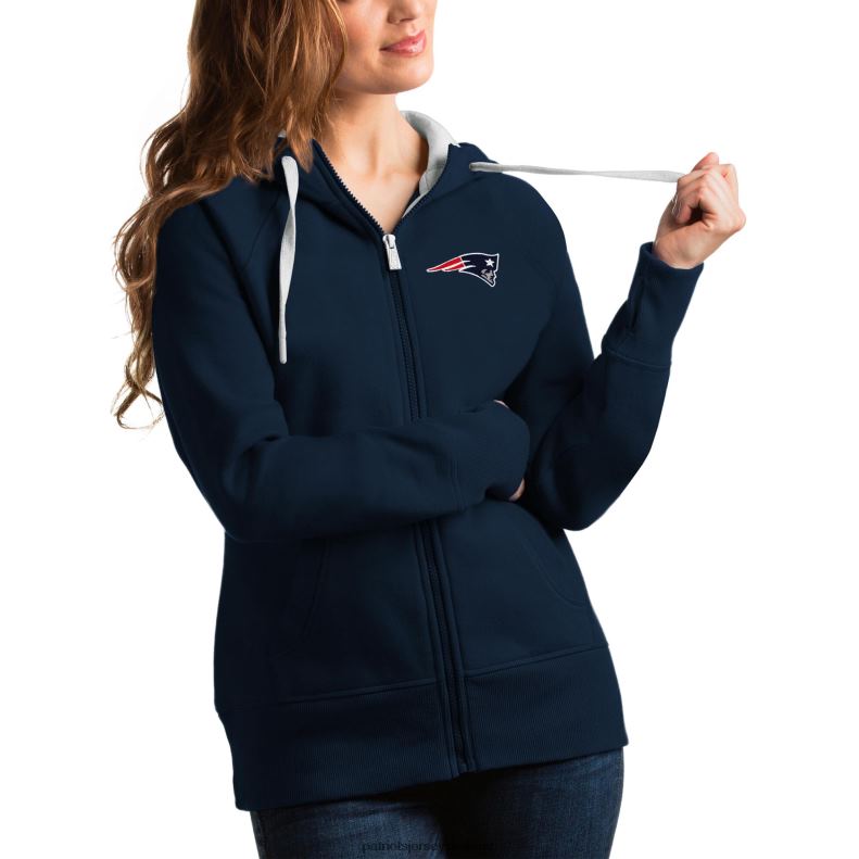 Patriots Jersey Women Antigua Navy Victory Full-Zip Hoodie 8226D2342 Clothing