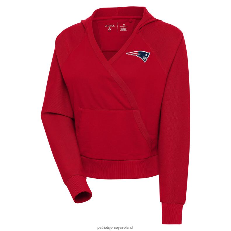 Patriots Jersey Women Antigua Red Point Pullover Hoodie 8226D893 Clothing