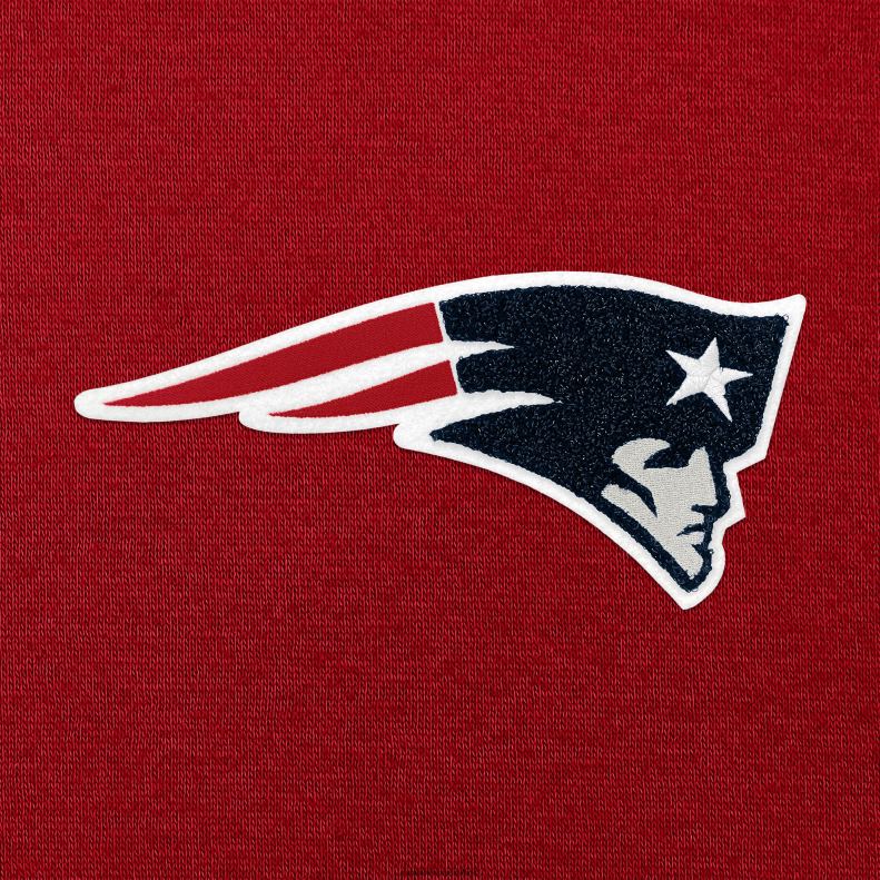 Patriots Jersey Women Antigua Red Victory Chenille Pullover Hoodie 8226D2430 Clothing