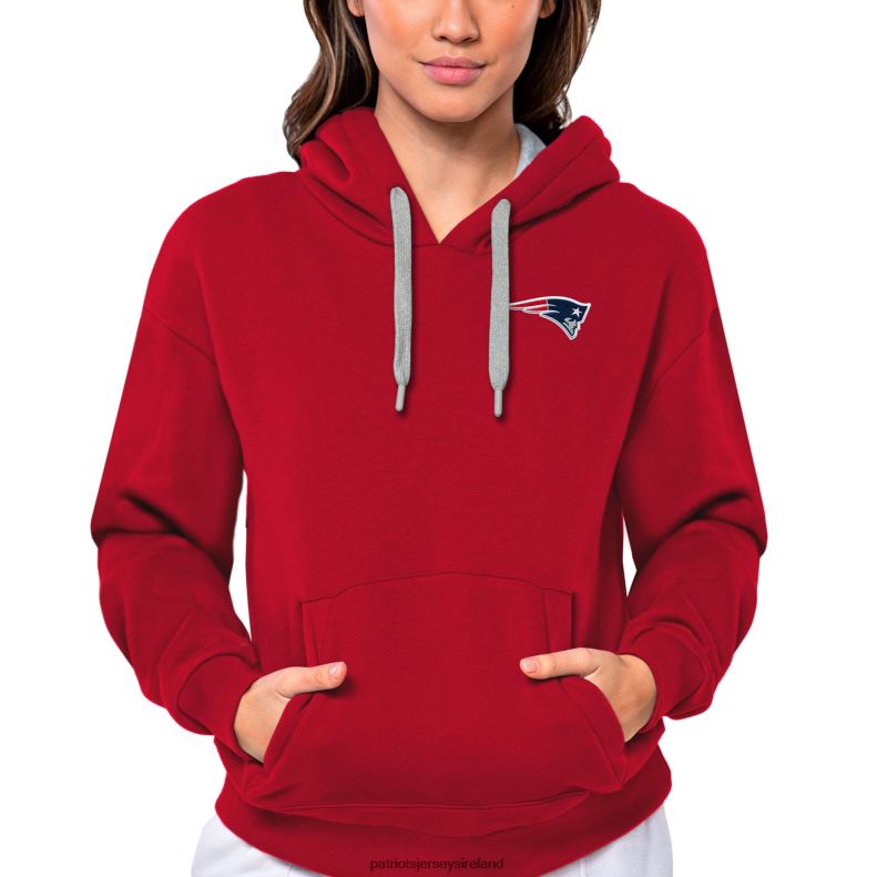 Patriots Jersey Women Antigua Red Victory Pullover Hoodie 8226D2365 Clothing