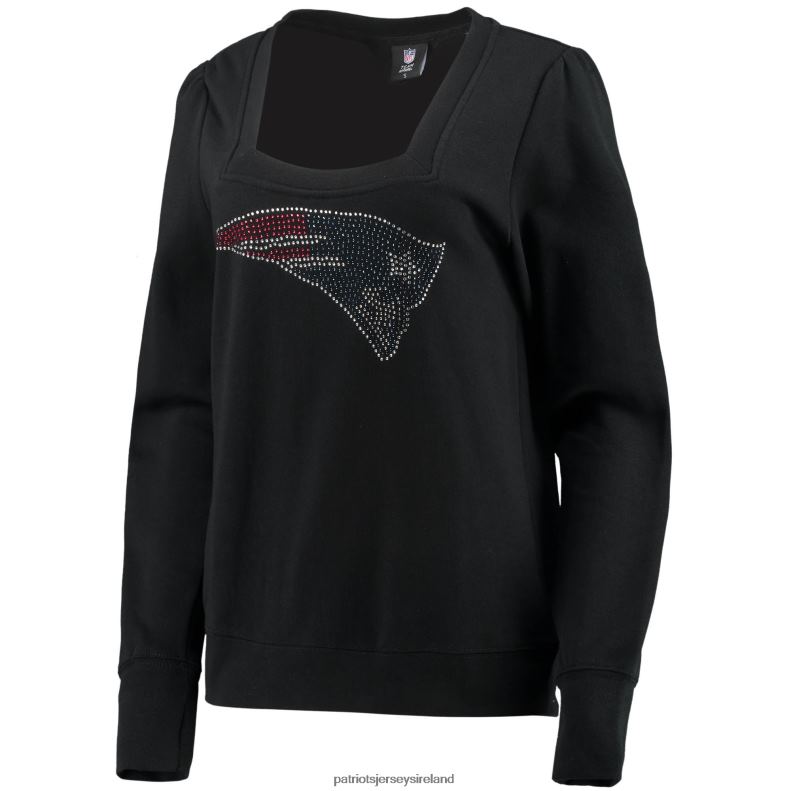 Patriots Jersey Women Cuce Black Winners Square Neck Pullover Sweatshirt 8226D2411 Clothing