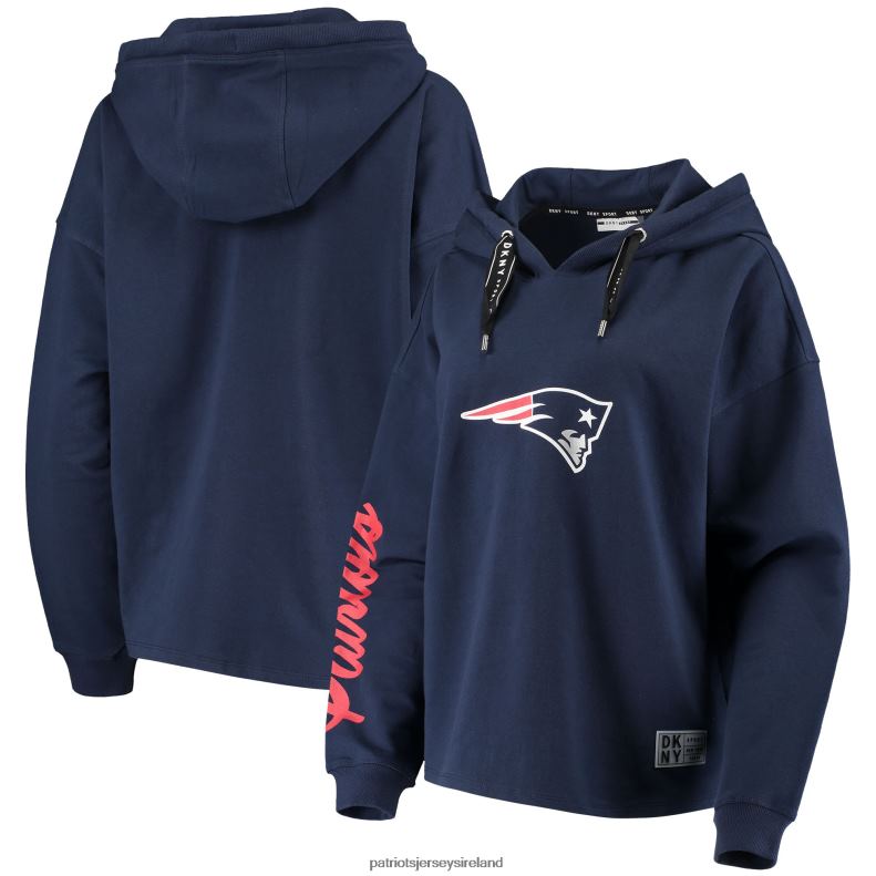 Patriots Jersey Women DKNY Sport Navy Suzy Pullover Hoodie 8226D2465 Clothing
