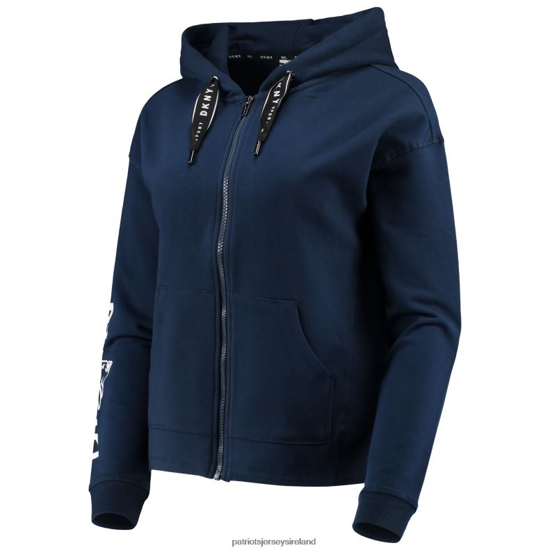 Patriots Jersey Women DKNY Sport Navy Zoey Crop Full-Zip Hoodie 8226D2467 Clothing