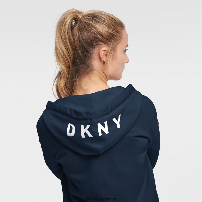 Patriots Jersey Women DKNY Sport Navy Zoey Crop Full-Zip Hoodie 8226D2467 Clothing