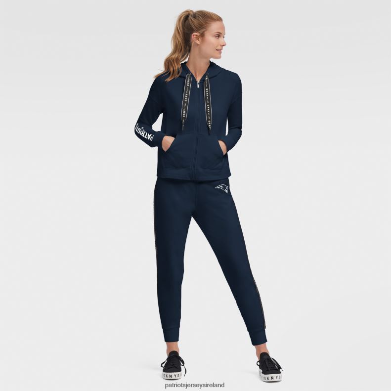 Patriots Jersey Women DKNY Sport Navy Zoey Crop Full-Zip Hoodie 8226D2467 Clothing