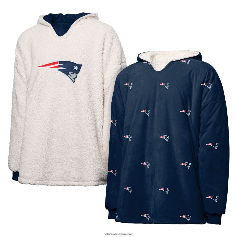 Patriots Jersey Women FOCO Repeat Print Reversible Hoodeez 8226D2400 Clothing