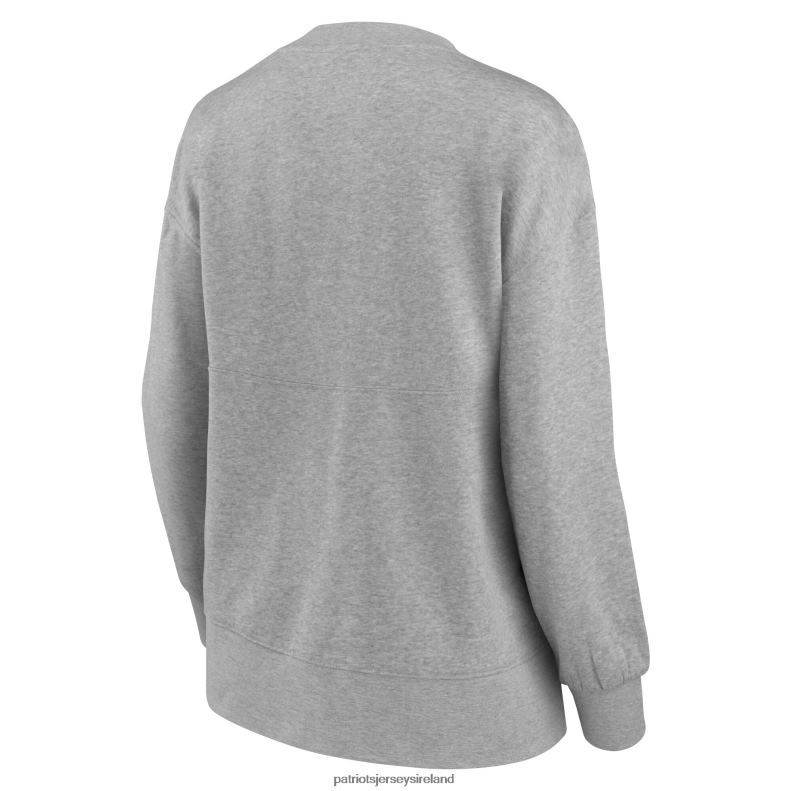 Patriots Jersey Women Fanatics Branded Heathered Gray Jump Distribution Tri-Blend Pullover Sweatshirt 8226D2348 Clothing