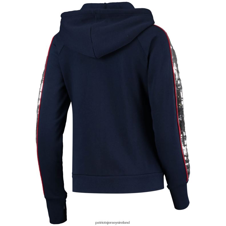 Patriots Jersey Women G-III 4Her by Carl Banks Navy Game Changer Raglan Full-Zip Hoodie 8226D2388 Clothing