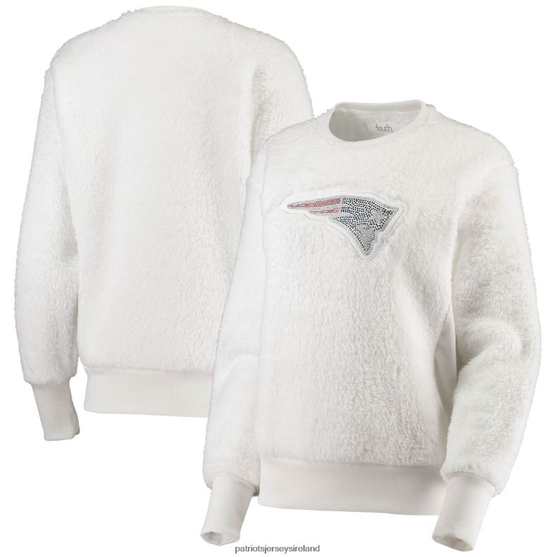 Patriots Jersey Women Touch White Milestone Tracker Pullover Sweatshirt 8226D2423 Clothing