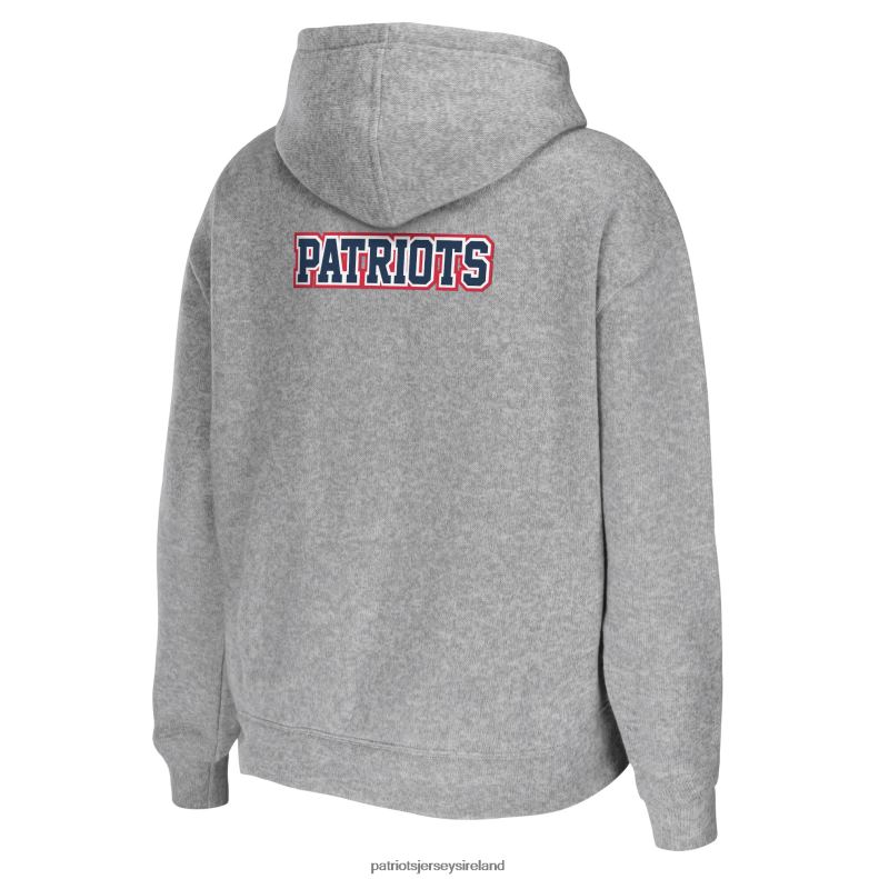 Patriots Jersey Women WEAR by Erin Andrews Heathered Gray Team Full-Zip Hoodie 8226D2340 Clothing