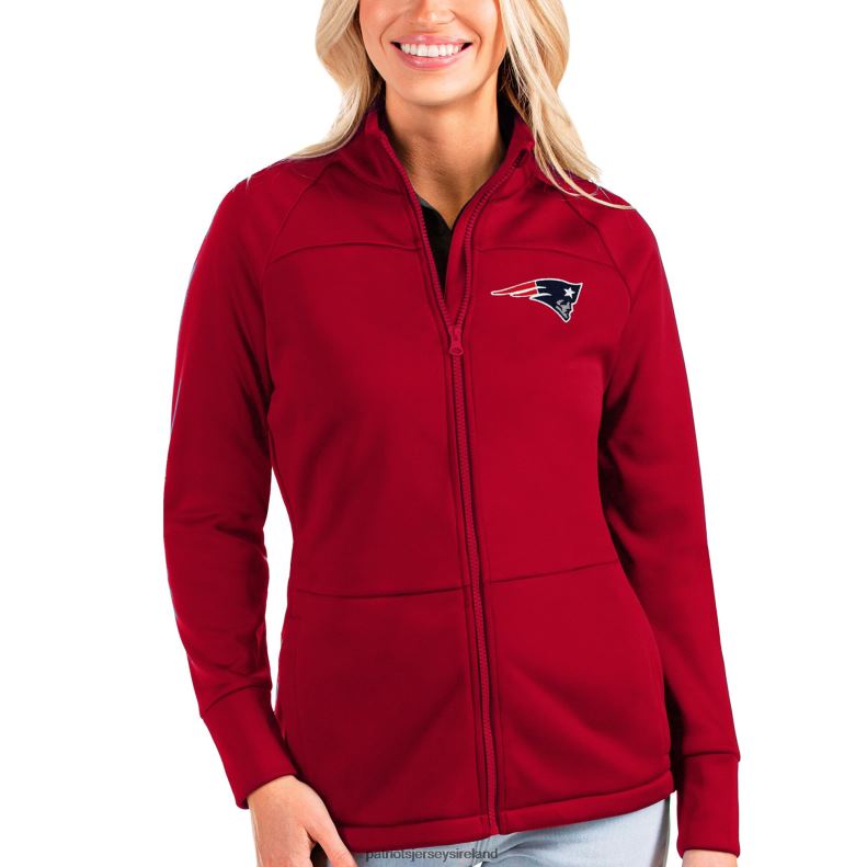 Patriots Jersey Women Antigua Red Links Full-Zip Golf Jacket 8226D1070 Clothing