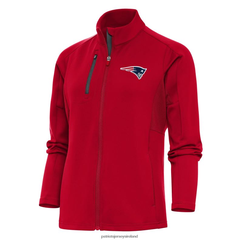 Patriots Jersey Women Antigua Red Team Logo Generation Full-Zip Jacket 8226D1114 Clothing