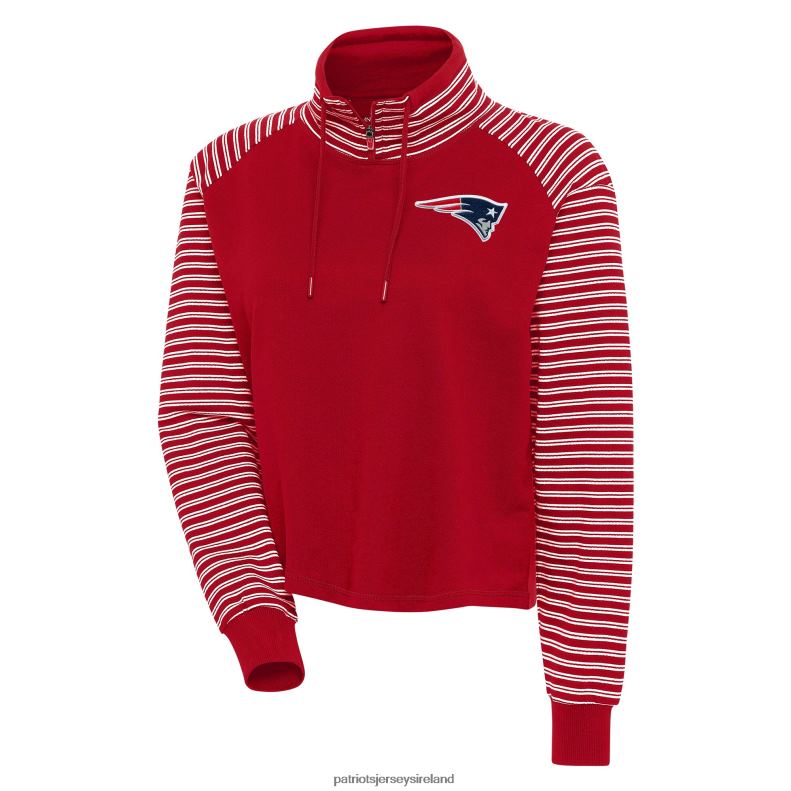 Patriots Jersey Women Antigua Red/White Squad Pullover Top 8226D892 Clothing