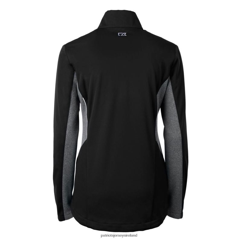 Patriots Jersey Women Cutter & Buck Black Throwback Logo Navigate Softshell Full-Zip Jacket 8226D959 Clothing
