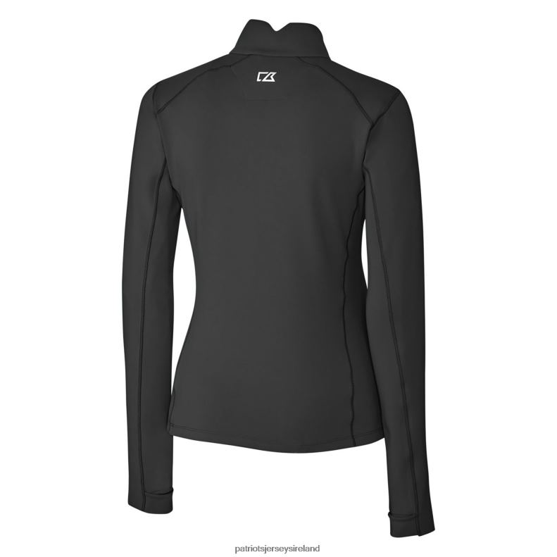 Patriots Jersey Women Cutter & Buck Black Throwback Logo Traverse Stretch Quarter-Zip Pullover Top 8226D1035 Clothing