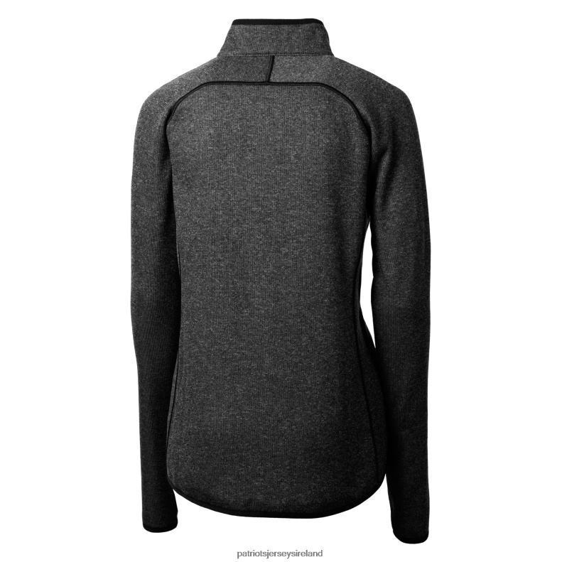 Patriots Jersey Women Cutter & Buck Charcoal Helmet Logo Mainsail Sweater-Knit Full-Zip Jacket 8226D857 Clothing