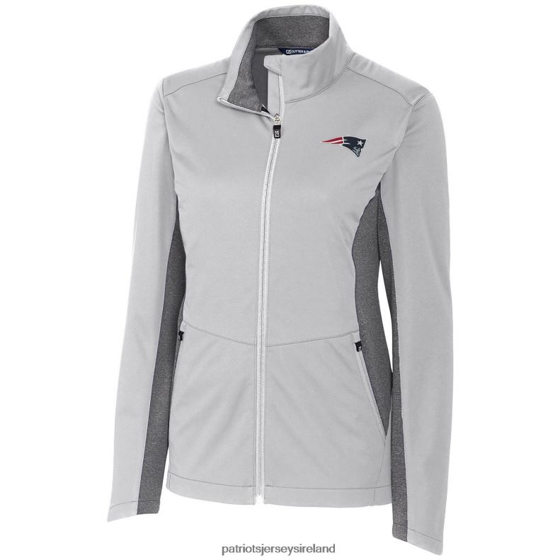 Patriots Jersey Women Cutter & Buck Gray Navigate Softshell Full-Zip Jacket 8226D956 Clothing