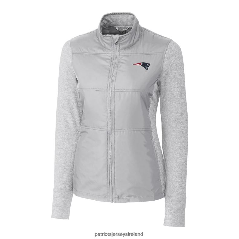 Patriots Jersey Women Cutter & Buck Gray Stealth Full-Zip Jacket 8226D1040 Clothing