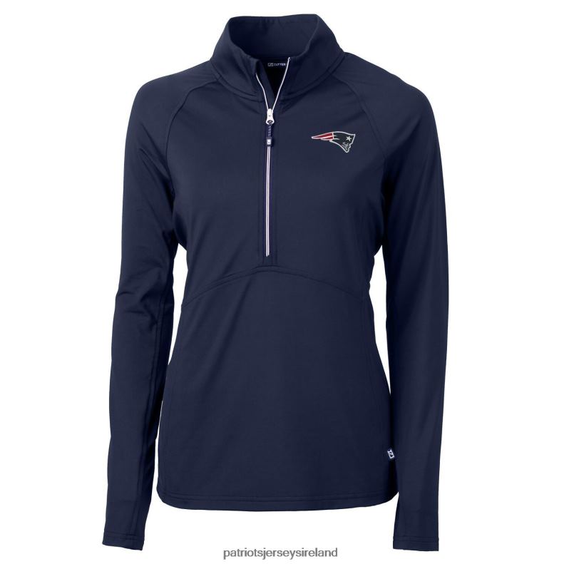 Patriots Jersey Women Cutter & Buck Navy Adapt Eco Knit Half-Zip Pullover Jacket 8226D1108 Clothing