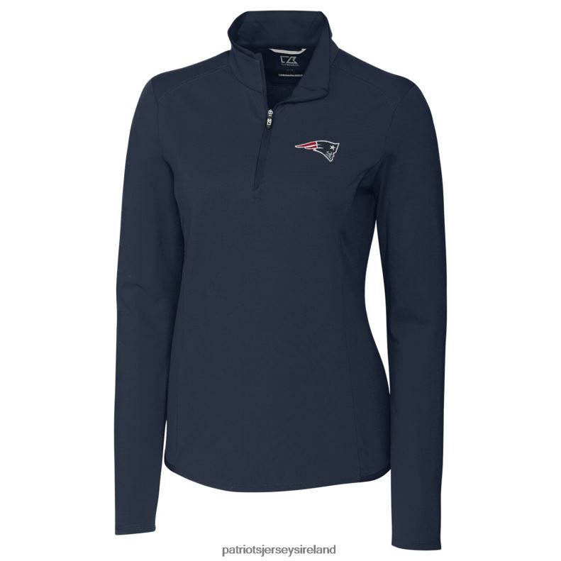 Patriots Jersey Women Cutter & Buck Navy Advantage Quarter-Zip Pullover Jacket 8226D957 Clothing