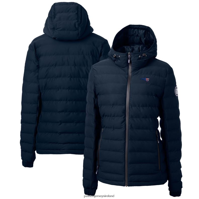 Patriots Jersey Women Cutter & Buck Navy Americana Mission Ridge Repreve Puffer Full-Zip Jacket 8226D966 Clothing