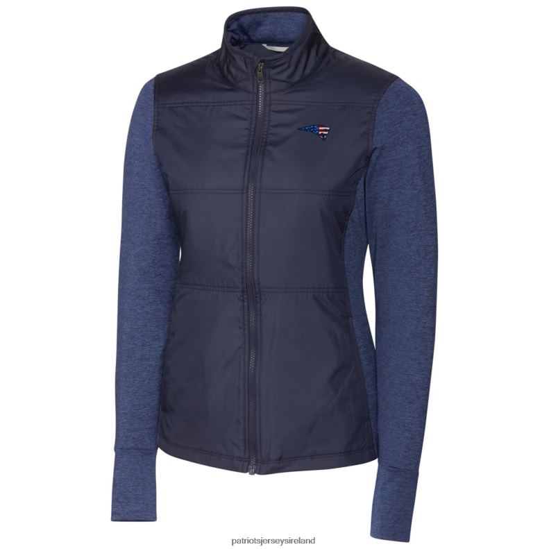 Patriots Jersey Women Cutter & Buck Navy Americana Stealth Full-Zip Jacket 8226D1034 Clothing