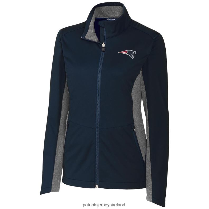 Patriots Jersey Women Cutter & Buck Navy Navigate Softshell Full-Zip Jacket 8226D1086 Clothing