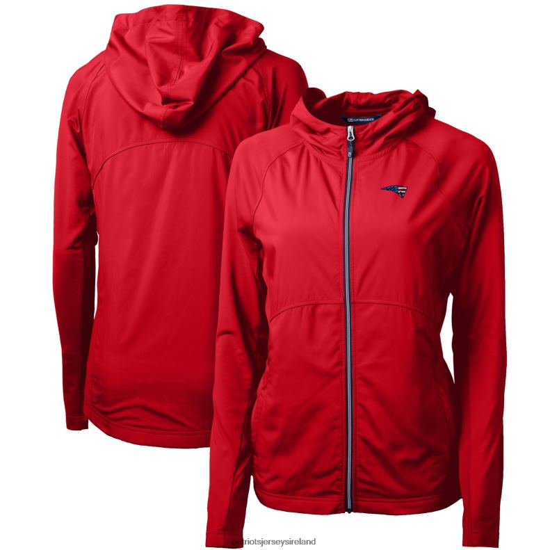 Patriots Jersey Women Cutter & Buck Red Adapt Eco Knit Full-Zip Jacket 8226D1083 Clothing