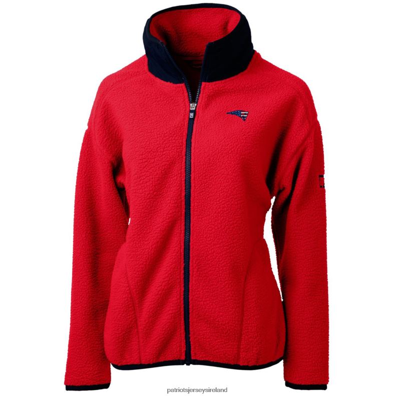 Patriots Jersey Women Cutter & Buck Red Cascade Eco Sherpa Fleece Full-Zip Jacket 8226D1052 Clothing