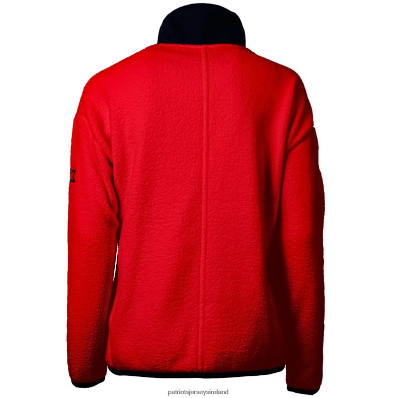 Patriots Jersey Women Cutter & Buck Red Cascade Eco Sherpa Fleece Full-Zip Jacket 8226D1052 Clothing