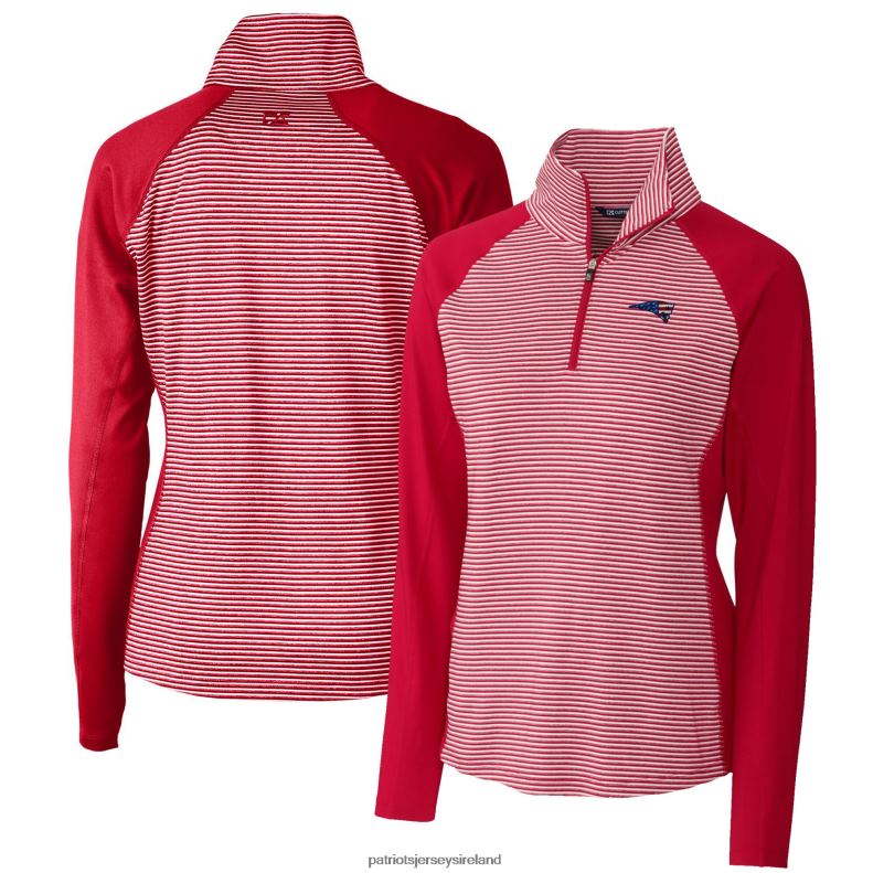 Patriots Jersey Women Cutter & Buck Red Forge Tonal Half-Zip Top 8226D1084 Clothing