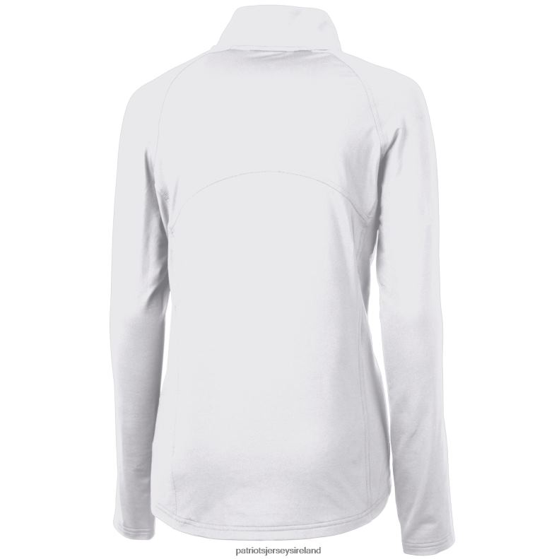 Patriots Jersey Women Cutter & Buck White Adapt Eco Knit Stretch Recycled Half-Zip Pullover Top 8226D1097 Clothing