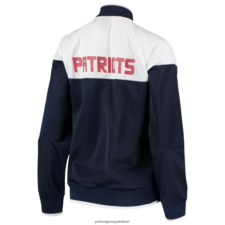Patriots Jersey Women G-III 4Her by Carl Banks Navy/White Wildcard Full-Zip Raglan Track Jacket 8226D975 Clothing