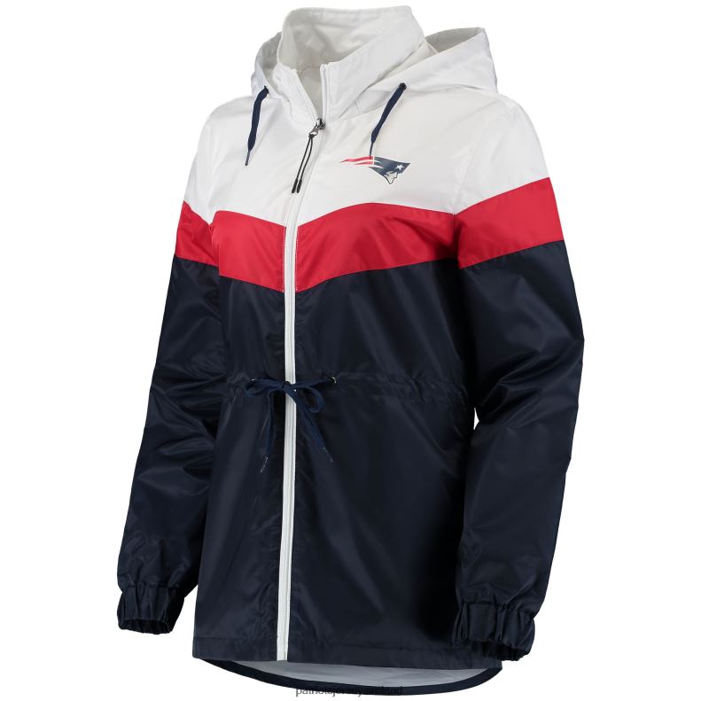 Patriots Jersey Women G-III 4Her by Carl Banks White/Navy Stadium Full-Zip Hoodie Jacket 8226D1017 Clothing