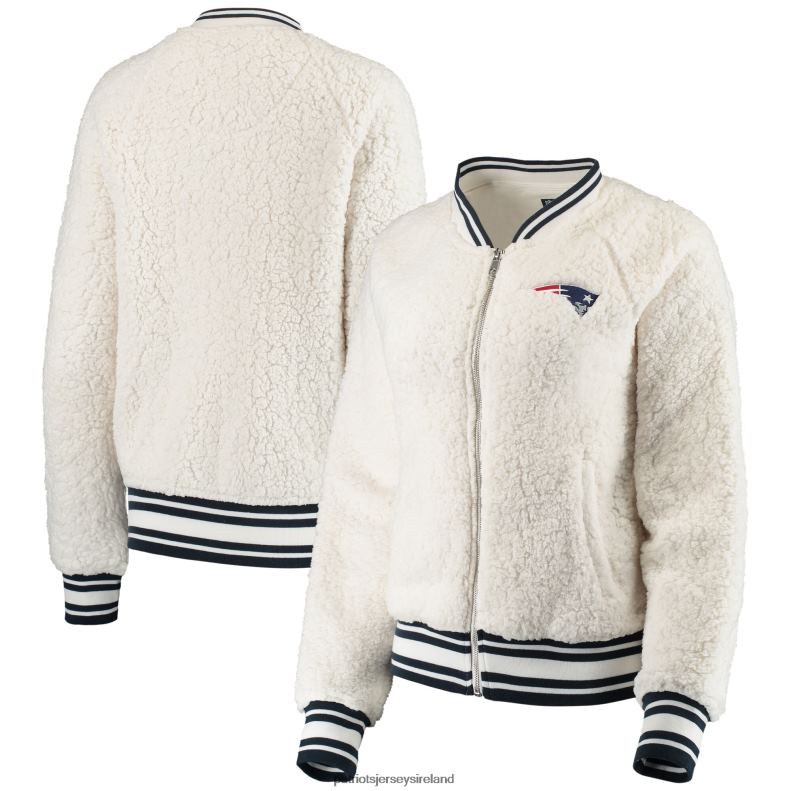 Patriots Jersey Women New Era Cream Athletic Sherpa Full-Zip Jacket 8226D904 Clothing