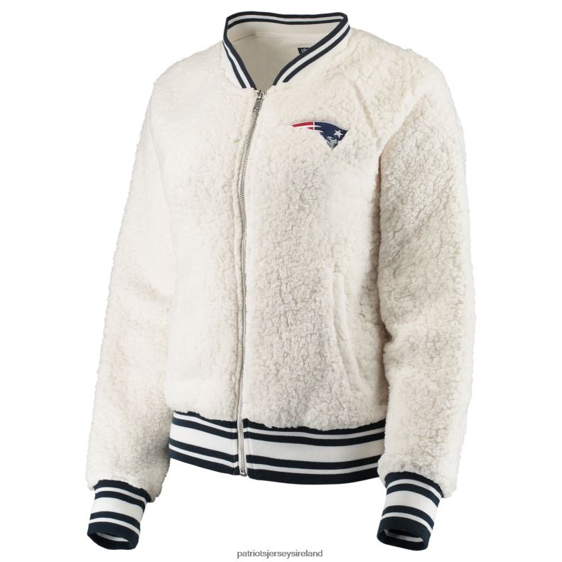 Patriots Jersey Women New Era Cream Athletic Sherpa Full-Zip Jacket 8226D904 Clothing