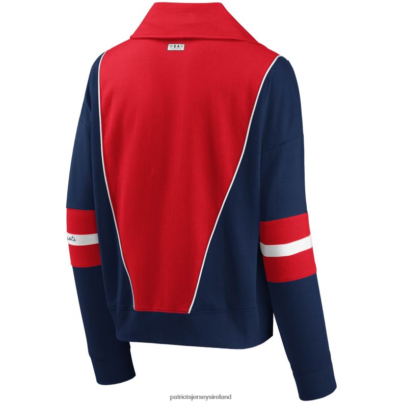 Patriots Jersey Women WEAR By Erin Andrews Navy Half-Zip Jacket 8226D933 Clothing