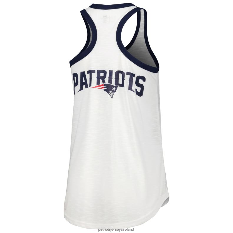 Patriots Jersey Women G-III 4Her by Carl Banks White Tater Tank Top 8226D2660 Clothing