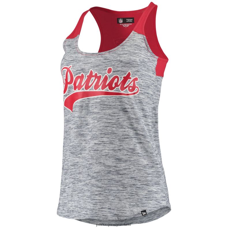 Patriots Jersey Women New Era Red/Navy Space Dye Racerback Scoop Neck Tank Top 8226D2745 Clothing