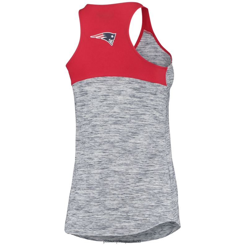 Patriots Jersey Women New Era Red/Navy Space Dye Racerback Scoop Neck Tank Top 8226D2745 Clothing